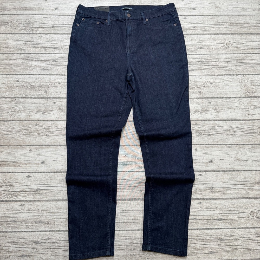 NEW Calvin Klein Jeans Women's 16 Dark Blue Denim Indigo High Rise Skinny Slim